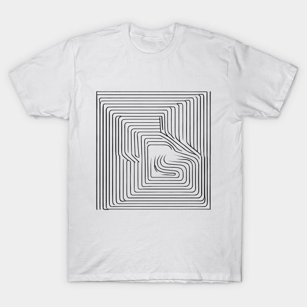 Not Perfect Visuals | Minimalist | NOptical Illusion | Broken waves 1 T-Shirt by Jumitu-Art